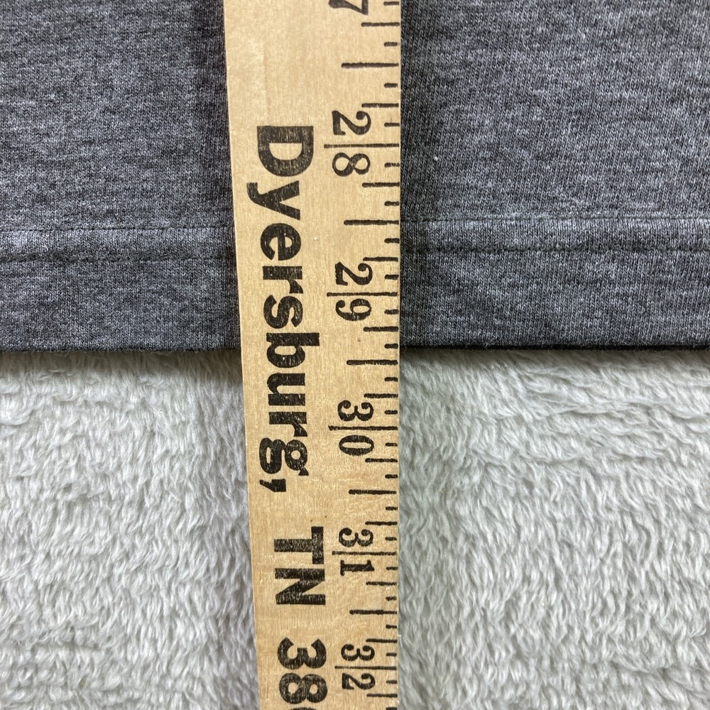 Adidas Shirt Adult Large Dark Gray Logo Sports Workout Casual Comfort SS - Picture 8 of 12